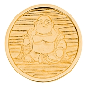 LUCARDI Stalen munt buddha gold L (1015765)